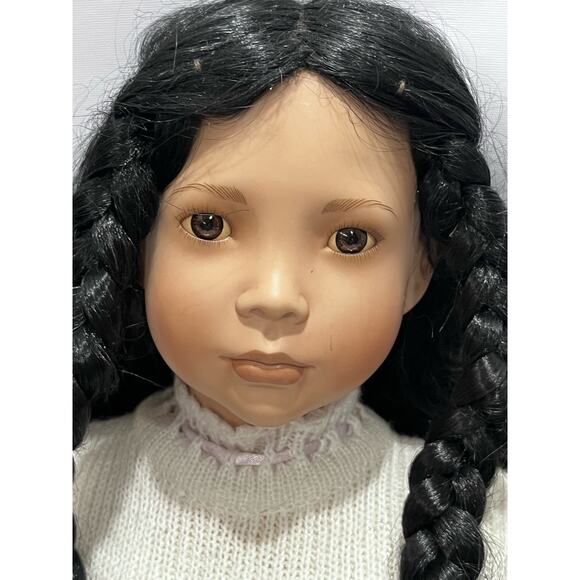 Linda Mason AEL 30.5" Native American Inspired Porcelain Collectible Doll Lei‎ - Picture 10 of 14